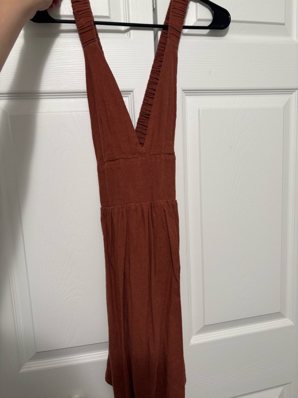 Abercrombie & Fitch Rust Brown V-Neck Romper - Picture 2 of 4